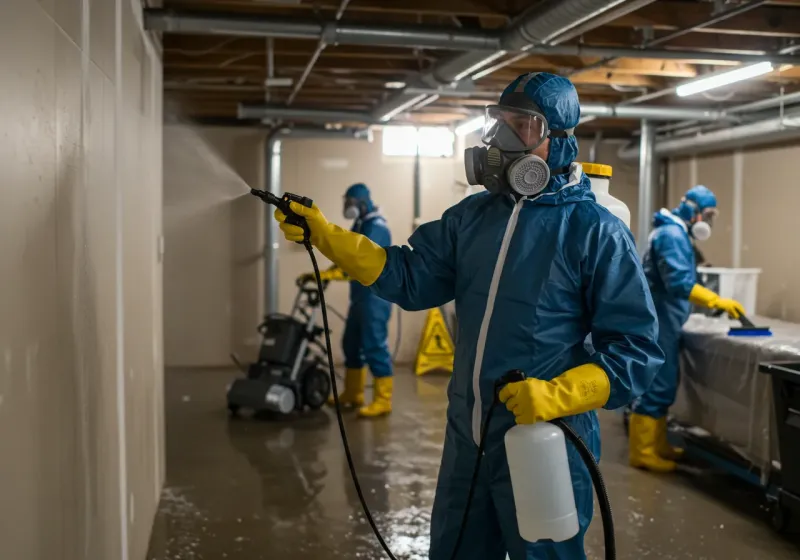 Basement Sanitization and Antimicrobial Treatment process in Fussels Corner, FL